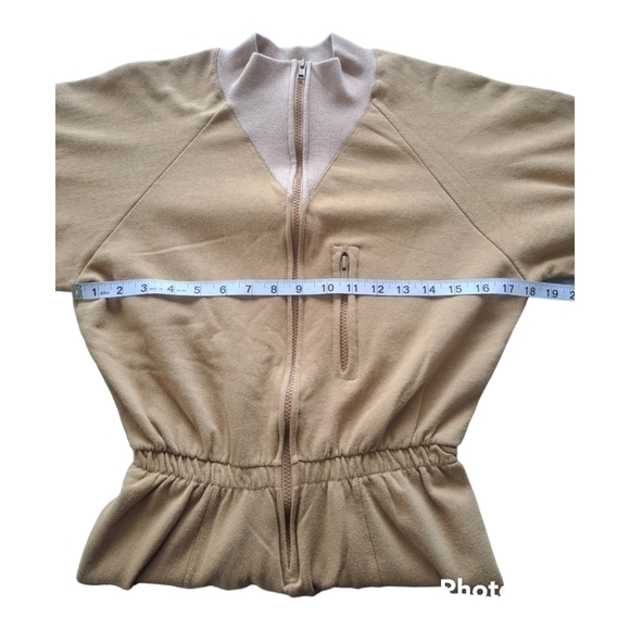 Modes 10 fashions vintage jumpsuit one piece made in Canada Tan cotton size Med - Picture 13 of 16